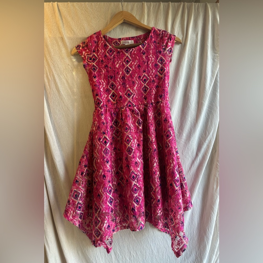 Xhilaration Pink Geometric Kids Dress